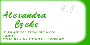 alexandra czeke business card